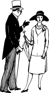 Man and a girl's skirt